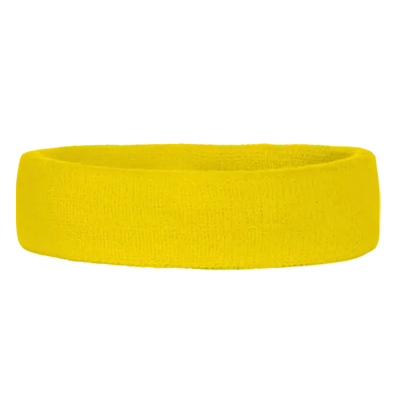 Eye-Catching Yellow Customized Headbands Sweat